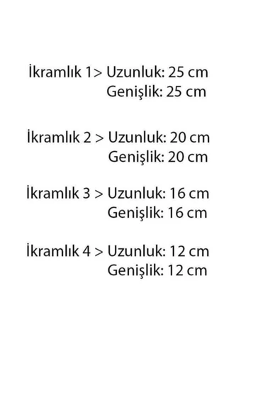 btmhome Kare Bambu, Çerezlik, İkramlık, Şekerlik, Lokumluk, Sunumluk Set 4 Lü - 3