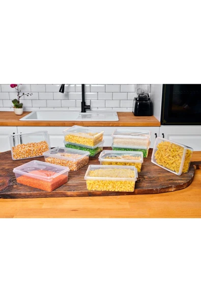 btmhome Saklama Kabı 10 Adet Kendinden Kapaklı Kilitli,Dondurucu,Gıdaya Uygun Set - 5