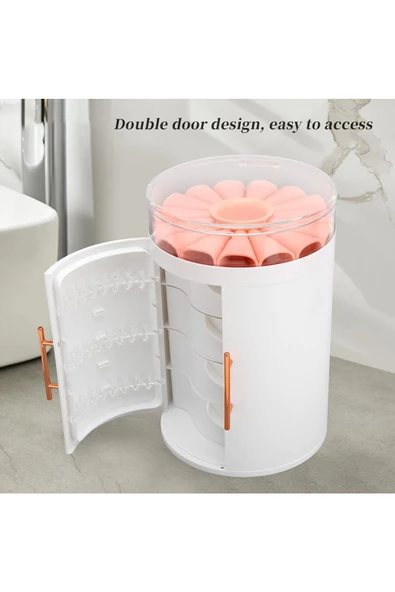 btmhome Takı Organizeri 5 Çekmeceli Kapaklı Askılı Takı Mücevherat Bijuteri Aksesuar Kutusu - 8