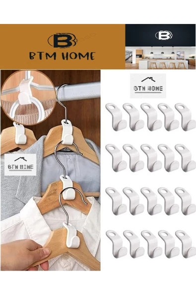 btmhome 10 Lu Çok Amaçlı Dolap İçi Düzenleyici Askı Kancası Organizeri - 4