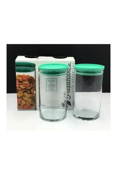 btmhome Paşabahçe Breakfast Club Vakum Kapaklı Cam Saklama Kabı 2'li