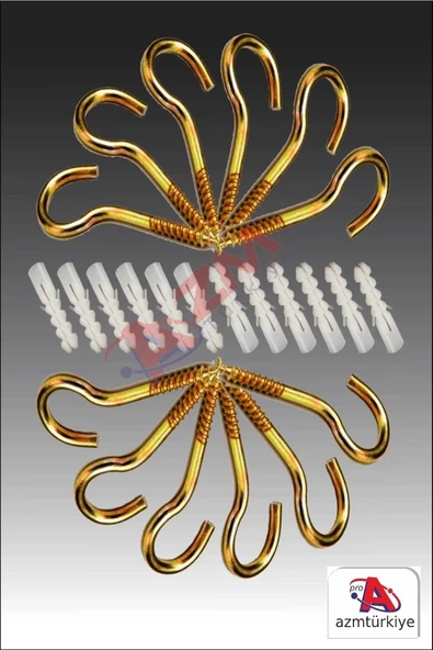 Azmtürkiye Piton Vida Avize Kancası Plastik Dübel Balkon Kuş Kedi Filesi Montaj Seti