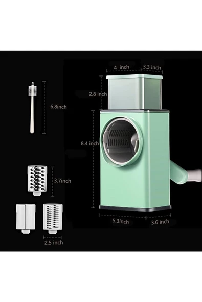 Btm Home Çok Fonksiyonlu Sebze Meyve Dilimleyici, Sebze Kesici, Çelik Bıçaklı - 2