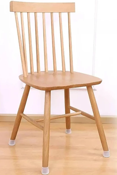 btmhome 12 Ad BEYAZ Masa Sandalye Mobilya Ayağı Koruyucu Silikon Kılıf -Gürültü Emici Parke Koruyucu Silikon - 6