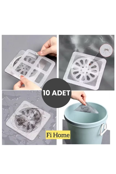Btm Home 10 ADET Pratik Banyo Gider Süzgeci Saç Yakalayıcı Süzgeç Banyo Duş Gider Tıkanık Önleyici Süzgeç