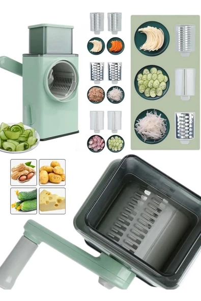 btmhome Sebze Meyve Dilimleyici, Sebze Kesici, Çelik Bıçaklı Çok Fonksiyonlu - 3