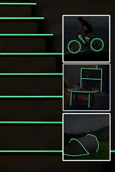 Btm Home Fosforlu Parlayan Bant Araba Motosiklet Bisiklet Koridor Merdiven - 6