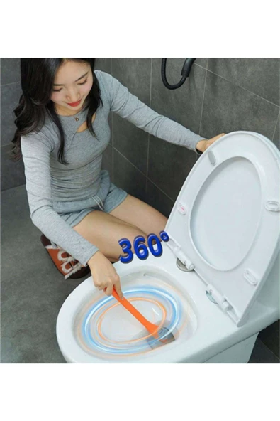 btmhome Pratik Silikon Klozet Temizleme Fırcası ve Kıl Fırça Hediyeli - 2