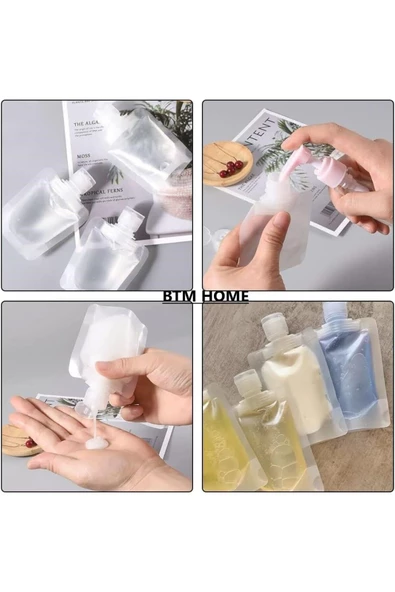 btmhome 3 Adet Pratik Doldurulabilir Sıvı Seyahat Kiti 100 ML