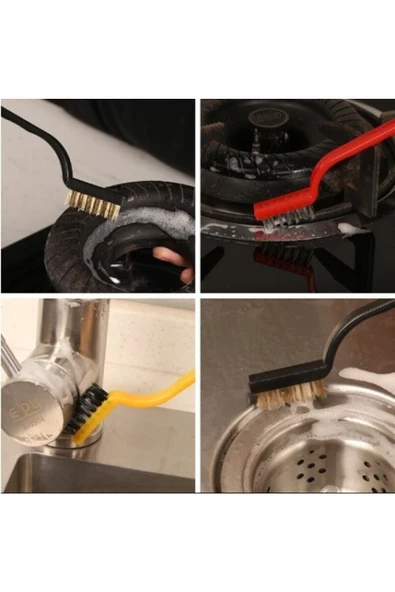 Btm Home Bakır Demir Ve Sert Plastik 3 Parça Tel Fırça Detaylı Temizlik Seti - 3