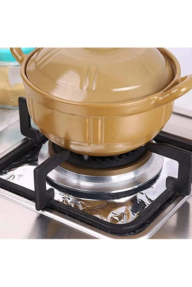 Btm Home 10 Adet Ocak Üstü Koruyucu Leke Önleyici Isıya Dayanıklı Ocak Izgara Koruyucu Folyo - 4