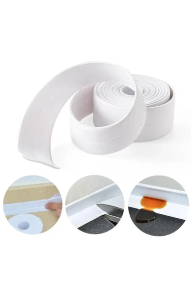 btmhome Lavabo Klozet Pimapen Kenarı ve Küvet Kenar Bandı - 3,2 Mt Su Sızdırmaz Geçirmez Bant - 4