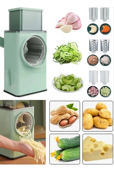 btmhome Sebze Meyve Dilimleyici, Sebze Kesici, Çelik Bıçaklı Çok Fonksiyonlu - 4