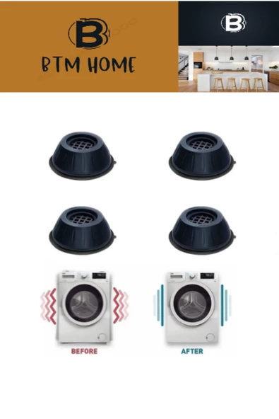 btmhome 4lü Beyaz Eşya Makine ve Koltuk Yatak Masa Silikon Tabanlı Ses ve Yükseltici Titreşim Önleyici Ayak