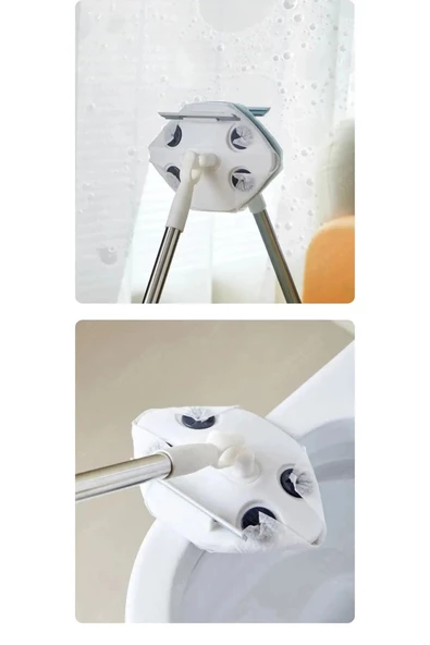 btmhome 6 Köşeli Mop Çekçekli Her Köşede Pratik Kullanım Cam Ve Yüzeyler İçin - 3