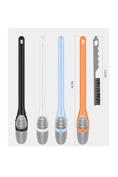 btmhome Pratik Silikon Klozet Temizleme Fırcası ve Kıl Fırça Hediyeli - 4