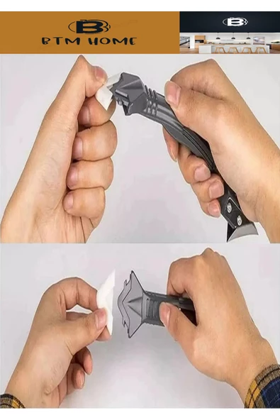 btmhome 3'ü 1 Arada Fayans Derz Dolgu Kazıyıcı Sıyırıcı Silikon Sökücü Ve Uygulayıcı Aparatı - 5