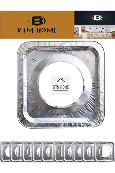 btmhome 10 Adet Ocak Üstü Leke Önleyici Yıkanabilir Isıya Dayanıklı Izgara Koruyucu Folyo - 4