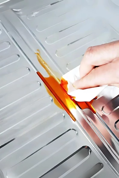 Btm Home Ocak Yağ Sıçrama Koruyucu Katlanır Alüminyum Levha -Kolay Silinir Piknik Tüpü Rüzgar Önleyici - 3