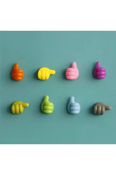 btmhome Kendinden Yapışkanlı Çok Amaçlı Baş Parmak Şeklinde  Kablo ve Malzeme Tutucu 5 Adet - 2