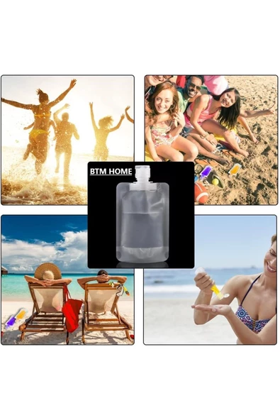btmhome 3 Adet Pratik Doldurulabilir Sıvı Seyahat Kiti 100 ML - 2