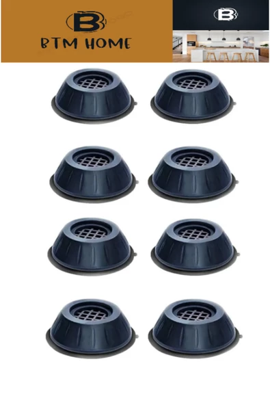 btmhome 4lü X3 Paket Beyaz Eşya Makine ve Koltuk Yatak Masa Silikon Tabanlı Ses ve Yükseltici Titreşim Önleyici Ayak - 2