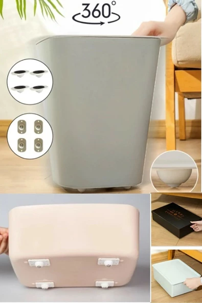 btmhome pratik Bilyeli Eşya Kaydırma Aparatı 4 Lü Set 360 Derece Evrensel Döner Tekerlek Kasnak 4'lü Set - 4