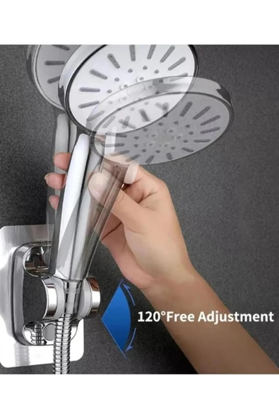 btmhome Kendinden Yapışkanlı Duş Başlığı Askılık Duş Mafsalı Güçlü Yapışkanlı Iki Askılı Duş Başlık Askılı - 2