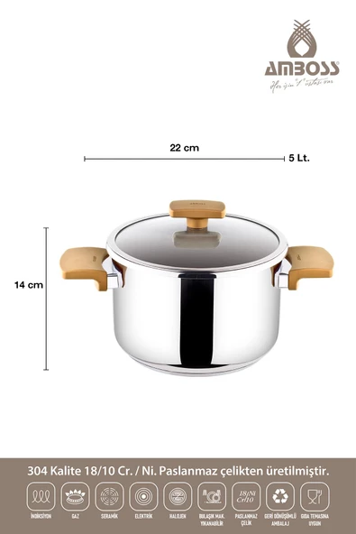 Cook Master 7 Parça Çok Fonksiyonlu Paslanmaz Çelik Buharlı Düdüklü Tencere Seti - 3