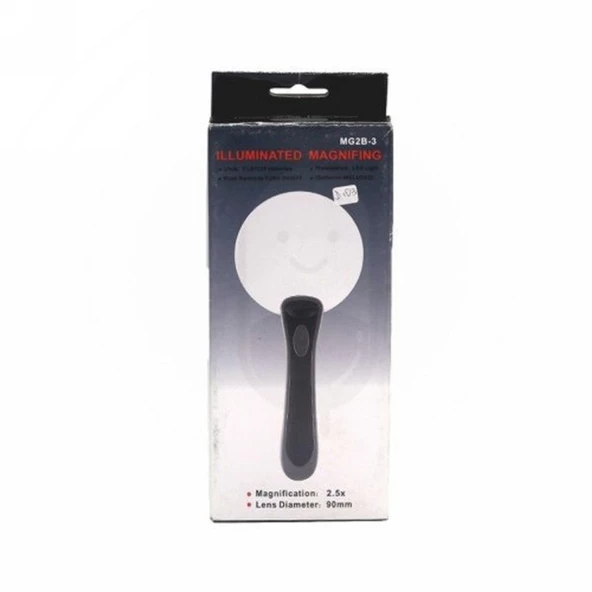 2 Led Işıklı 2.5X-90Mm Okuma Büyüteç - 2