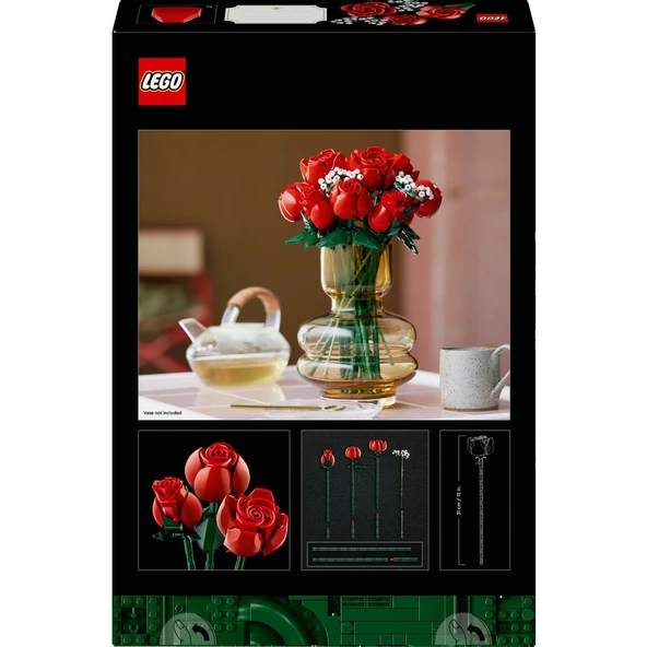 Orjinal Lego Creator Expert Gül Buketi Lego ICONS 10328 - Resim 2