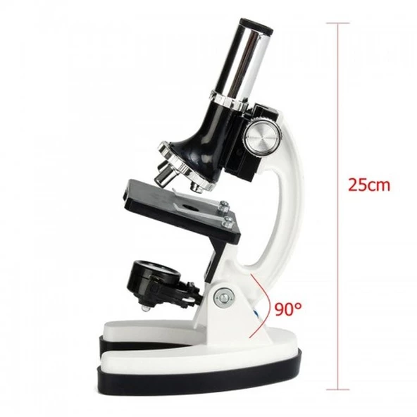 Mikroskop Taşınabilir Set 28 Parça Eğitim Mikroskop Kiti 300X 600X Ve 1200X Çocuklara - 3