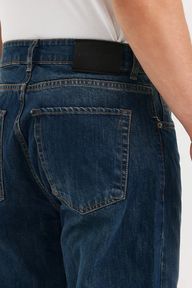 Erkek Düz Süper Baggy Paça Uzun Kot Pantolon - 10