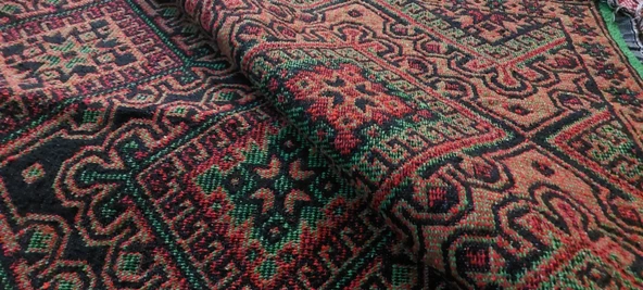 Algelsineve Hisar Koyu Makine Dokuması Büyük Kilim