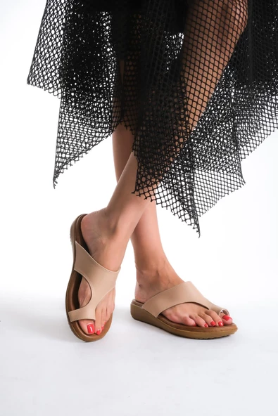 Artı-Artı020-5001-01 Günlük Kadın Ortopedik Topuk Dikeni Fonksiyonlu Bej Terlik - Resim 4