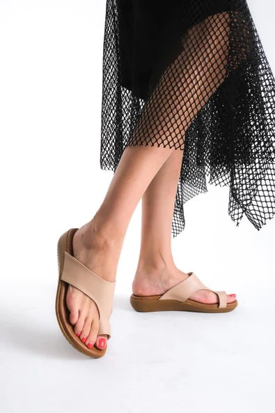 Artı-Artı020-5001-01 Günlük Kadın Ortopedik Topuk Dikeni Fonksiyonlu Bej Terlik - Resim 3