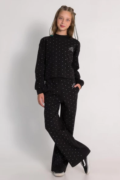 Kız Çocuk Taş Dedaylı Crop Takım 9696 - 9