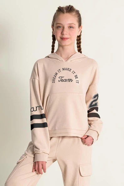 DMB KİDS Kız Çocuk Crop Sweat  9714 - 9