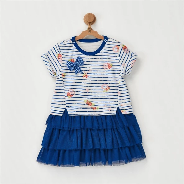 Andywawa Ac22554 Bebek Elbise Dress Flowers Anchors