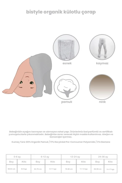 Bebek Derby Penye Külotu Çorap - Resim 10