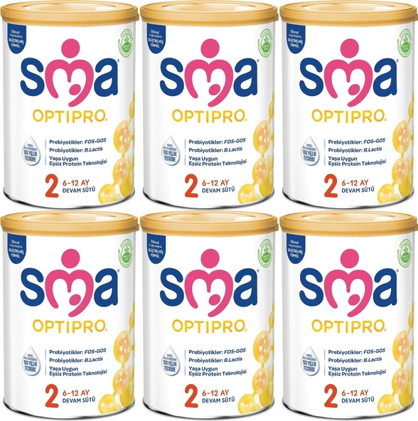 Sma Optipro 800GR No:2 Devam Sütü (6-12 Ay) (6 Lı Set)