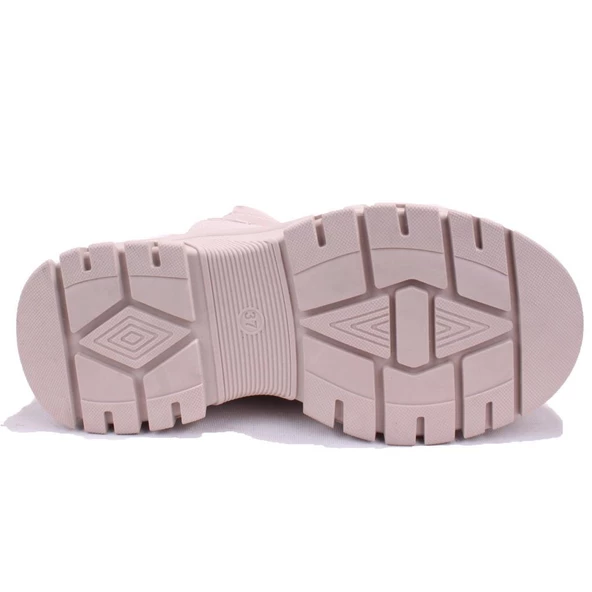 Dagoster DZA07-627589 Bej Ortopedik Günlük DüzTopuk Kadın Bot - 4