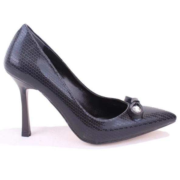 Dagoster DZA07-388497 Siyah Abiye Topuklu Kadın Ayakkabı - 2