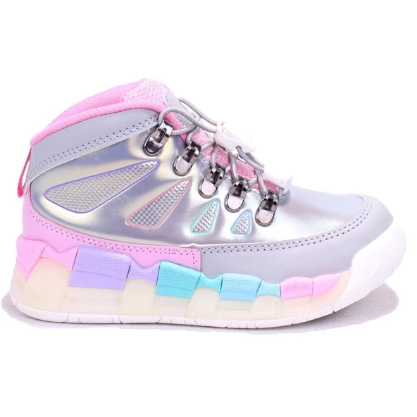 Vicco Ellen 946F24K417 Gri Ortopedik Günlük Işıklı Kız Çocuk Spor Bot - 2