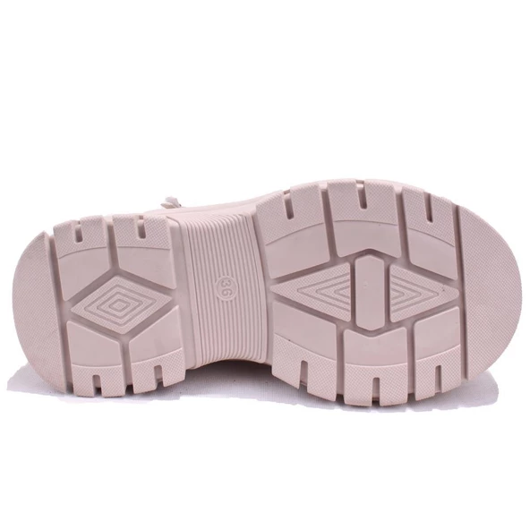 Dagoster DZA07-627586 Bej Ortopedik Günlük DüzTopuk Kadın Bot - 4