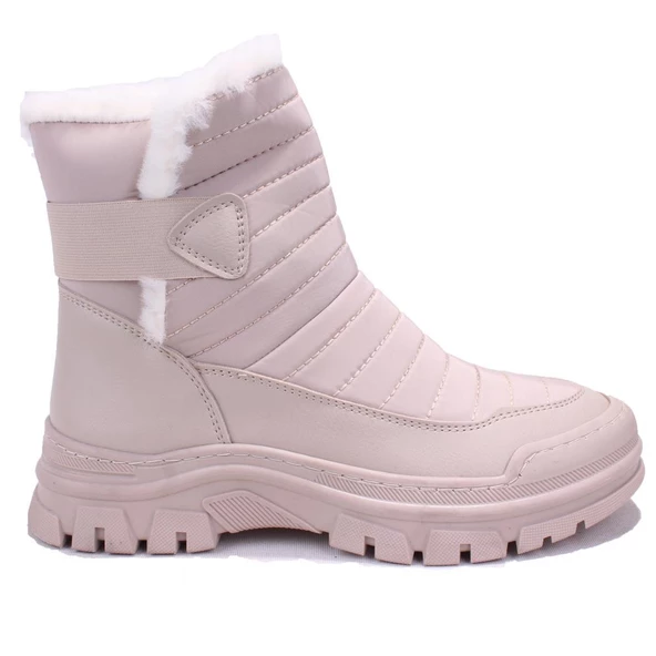 Dagoster DZA07-627589 Bej Ortopedik Günlük DüzTopuk Kadın Bot - 2