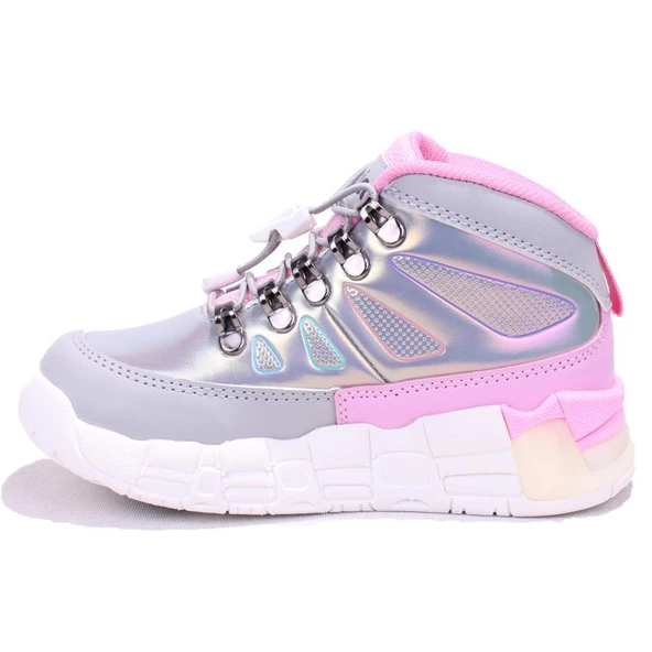 Vicco Ellen 946F24K417 Gri Ortopedik Günlük Işıklı Kız Çocuk Spor Bot - 3