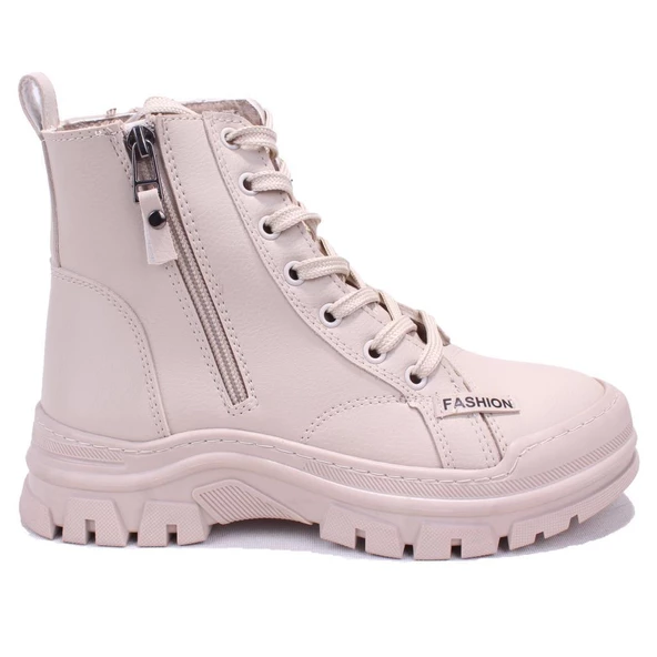 Dagoster DZA07-627586 Bej Ortopedik Günlük DüzTopuk Kadın Bot - 2