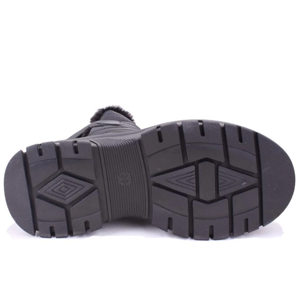 Dagoster DZA07-627589 Siyah Ortopedik Günlük DüzTopuk Kadın Bot - 4