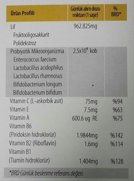 NBL Probiotic Gold Takviye Edici Gıda 20 Toz Saşe - 2